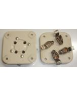 4 Pin EF Johnson (122-244-1) ceramic wafer socket NOS