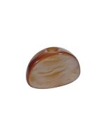 Mechaniekknoppen, parelmoer, amber, schroefmodel, 23x16mm, 6-pack