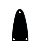 truss rod cover, black, 2 ply, black - white tap