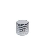 Dome knob, metal, chrome, diam 19,0mmx19,0mm, with set screw, shaft size 6,1mm