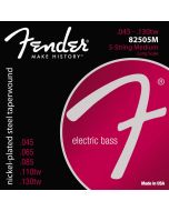 Fender Super 8250s string set electric bass 5 (strings through body) nickel roundwound medium 045-065-085-110TW-130T 