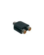 Verloop plug, 2x RCA female, RCA female