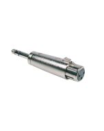 Verloop plug, XLR female metaal, 6,3mm jack male stereo