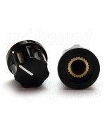 Knob Classic Black Fluted