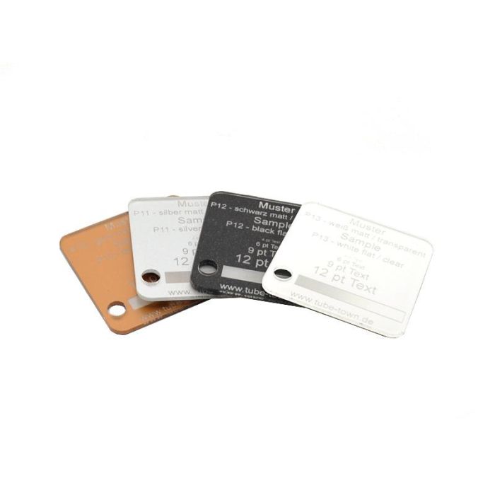 Sample Faceplate Reverse P11 silver flat / clear