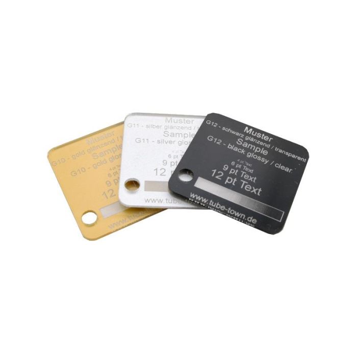 Sample Faceplate Reverse G10 gold glossy / clear