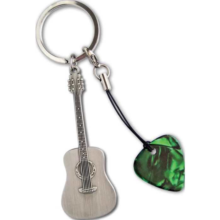 GA  Acoustic Guitar Metal Keyring