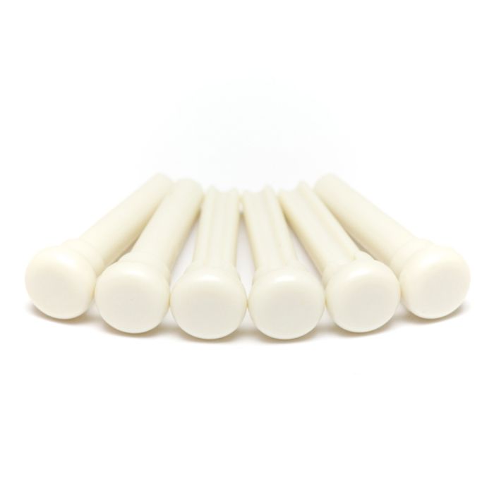 Graph Tech TUSQ PP-4000-00 - Presentation Style Bridge Pins - White - without Inlay