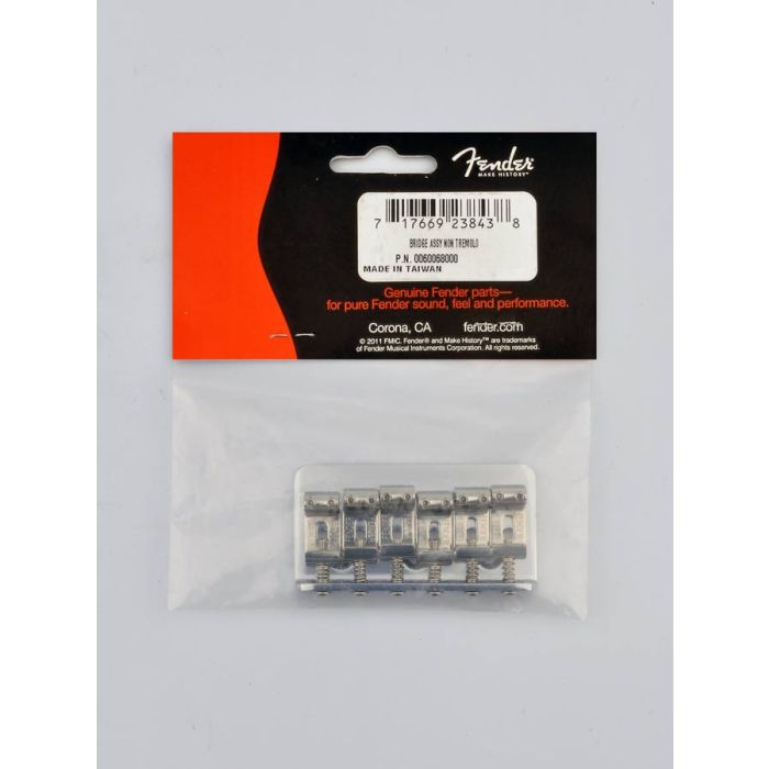 Fender Genuine Replacement Part bridge assembly Standard Series Strat Hardtail chrome 