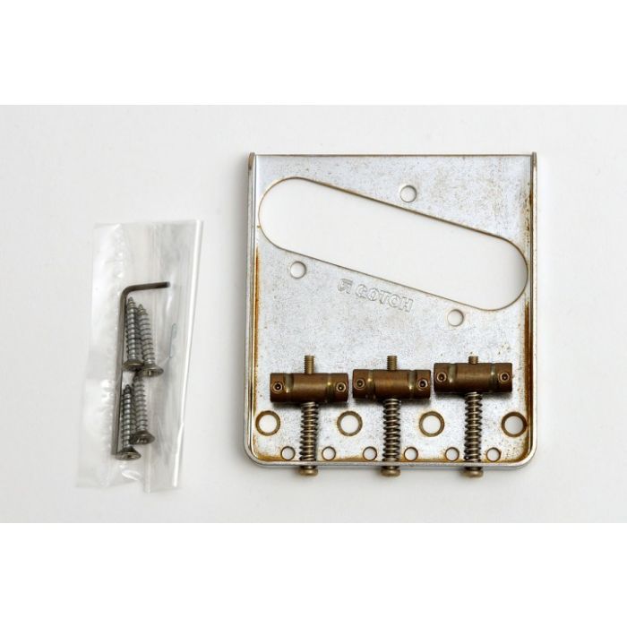 Gotoh BS-TC1 Relic Telecaster Bridge aged chrome