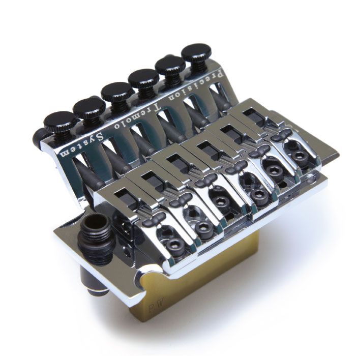 Graph Tech String Saver PS-0080-C0 - LB63 Licensed Floyd Rose Original Style Locking Bridge - with String Savers Saddles - Chrome