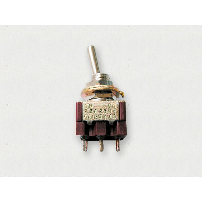 Mini Switch 6 pins, on/on Chrome