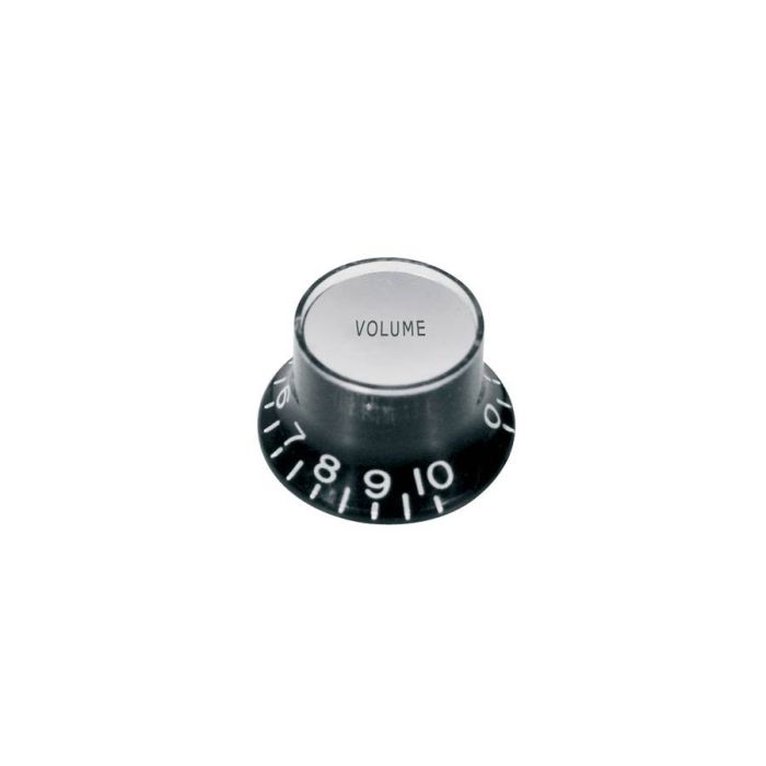 Bell knob SG model, black with chrome cap, volume