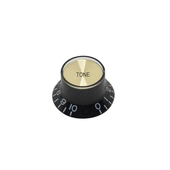 Bell knob SG model, black with gold cap, tone
