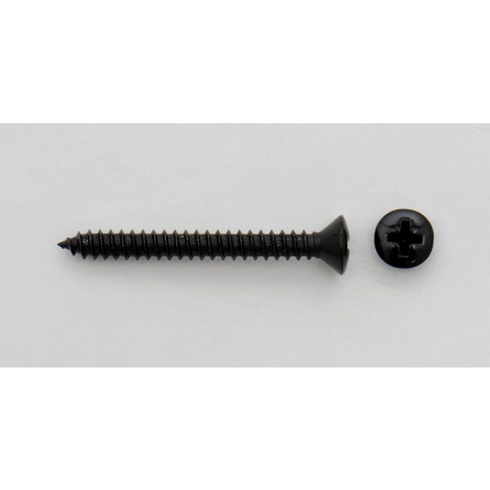 Neck Plate schroeven kort Black set 4st