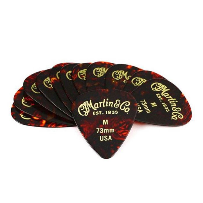 Martin pick pack 351 shape .73mm faux tortoise Medium 12 pcs