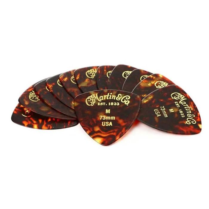 Martin pick pack 346 shape .73mm faux tortoise Medium 12 pcs