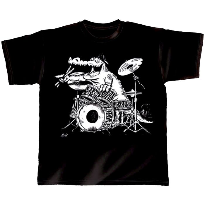 T-Shirt black Kroko Power L 