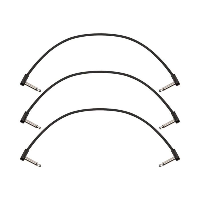 Fender Professional Series Blockchain 12" patch cable, 3-pack, angle/angle