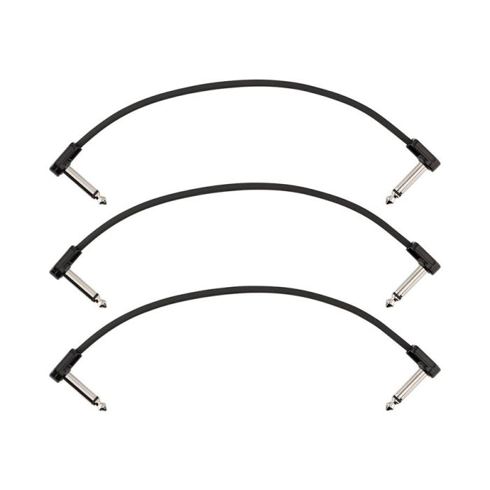 Fender Professional Series Blockchain 8" patch cable, 3-pack, angle/angle