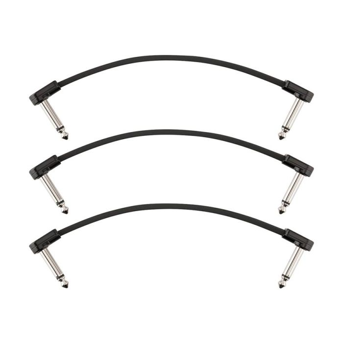 Fender Professional Series Blockchain 6" patch cable, 3-pack, angle/angle