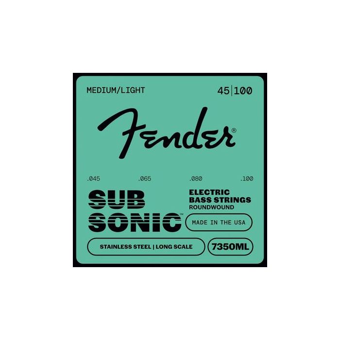 Fender SubSonic string set electric bass, stainless steel roundwound, long scale, 45-100