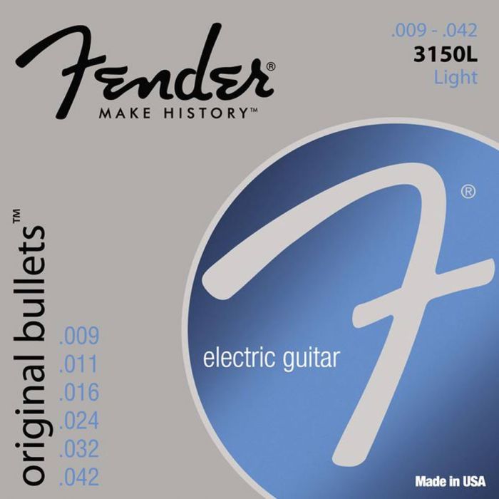 Fender Original Bullets string set electric pure nickel roundwound light 009-011-016-024-032-042 