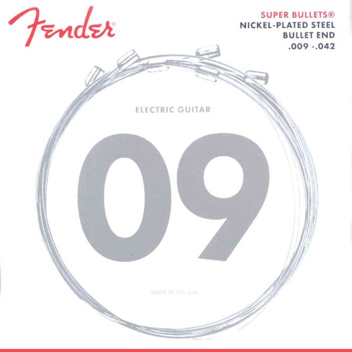 Fender Super Bullets string set electric nickel roundwound light 009-011-016-024-032-042 