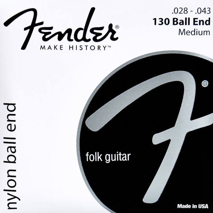 Fender string set classic clear & silver 028-029-032-035-040-043 ball end 
