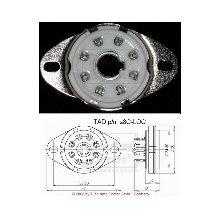 Socket Loctal Chassis 8 pin