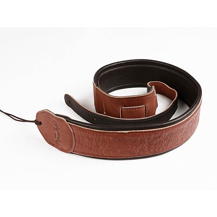 Martin embossed garment leather guitar strap 2