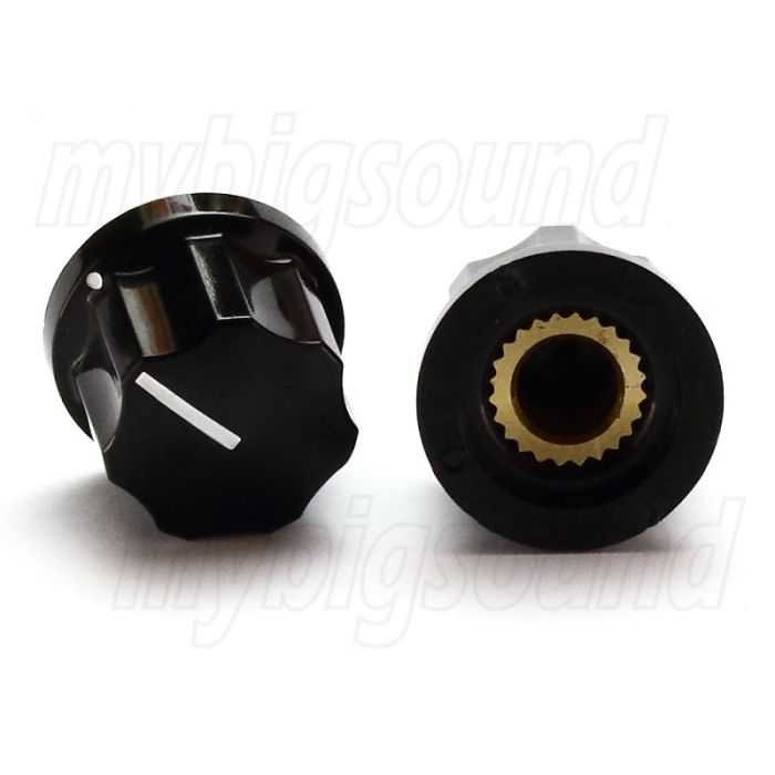 Knob Classic Black Fluted