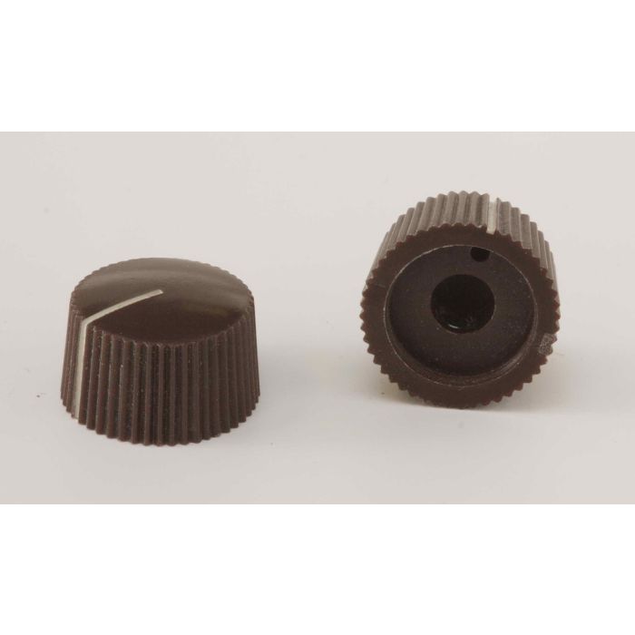 Fender Style Brown "barrel" amp knob with set-screw