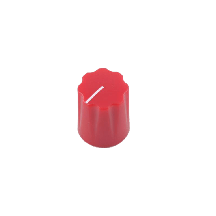 Knob Fluted Miniatur, red