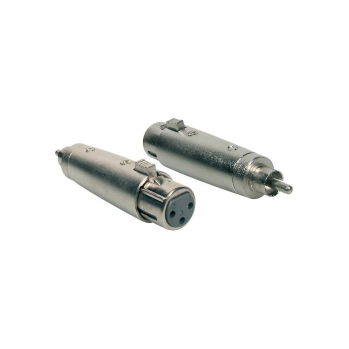 Verloop plug, XLR female metaal, RCA male