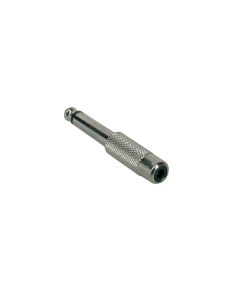 Verloop plug, RCA female 6,3mm jack male mono