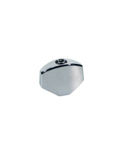 Mechaniekknoppen, metaal, verchroomd, schroefmodel, 19x14mm, 6-pack