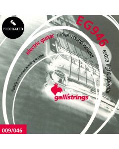 Galli ProCoated Electric string set electric, coated nickel round wound, extr alight special, 009-011-016-026-036-046