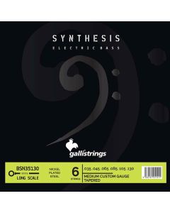 Galli Synthesis 6-string set electric bass, nickel and steel double winding, medium custom, 035-045-065-085-105-130