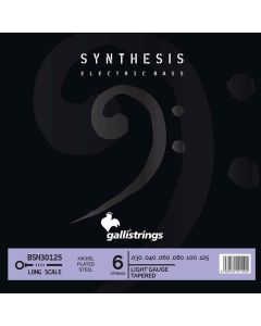Galli Synthesis 6-string set electric bass, nickel and steel double winding, light tapered, 030-040-060-083-100-125