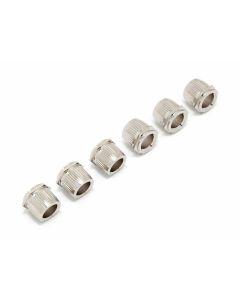 Hosco Japan conversion bushings, nickel, hexagonal top, 6 pcs
