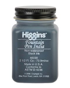StewMac black fingerboard stain, Higgins India ink, 60 ml