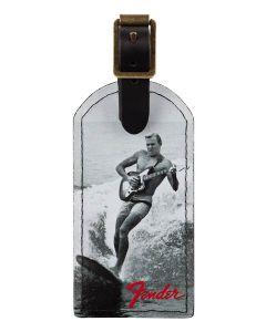 Fender vintage surfer advertisement luggage tag
