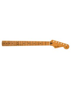 Fender Genuine Replacement Part satin roasted maple Stratocaster neck, 22 jumbo frets, 12" radius, maple, flat oval shape
