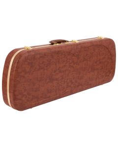 Fender Deluxe Series case for Jazzmaster/Jaguar, Eyeglass style, orange plush interior, gold hardware