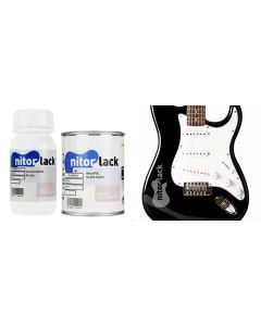 NitorLACK NitorPOL polyurethane paint black gloss - 500ml can + 250ml hardener