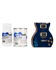 NitorLACK NitorPOL polyurethane paint satin blue - 500ml can + 250ml hardener