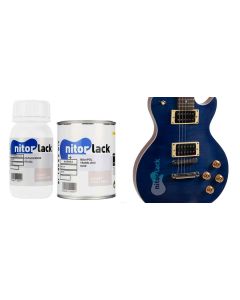 NitorLACK NitorPOL polyurethane paint translucent blue - 500ml can + 250ml hardener