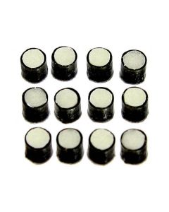 Allparts 2.3mm side dots, glow-in-the-dark with black ring, 12pcs