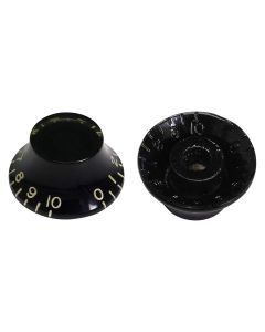 Hosco Japan bell knob set, true CAB relic black, inch size, 4 pcs.